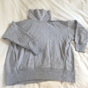 aerie gray cowl turtleneck sweater 🌿